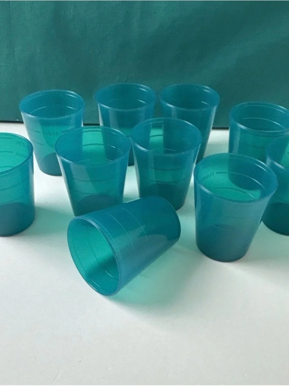 Tupperware Midgets Dark Green Sheer No Seals/Lids 2oz each Set of 10 Midget !